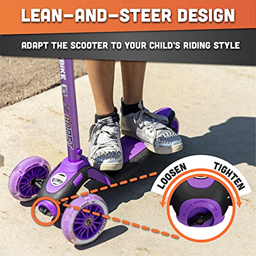 Ybike Glx Boost Scooter With Adjustable Steering And Handlebar Height For Kids Ages 2-13, Purple, One Size (Yglxb5) #TOP2