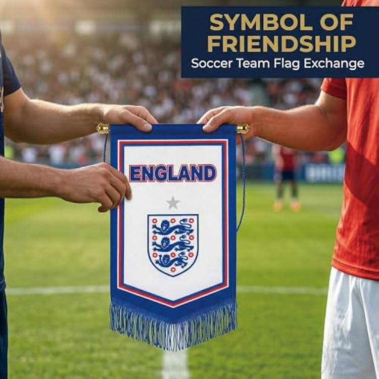 England Soccer Team Flag, Soccer Flag for World Cup, Double-sided Flag, Waterproof, Team Flag for Soccer Fans (England)