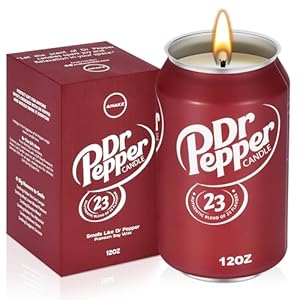 Doctor Pepper Candle – Smells Like the Real Soda – Cute Candles for Cool Gifts – Funny Candles for Any Occasion – Cute Things for Aesthetic Room Decor – Cool Candle for Cool Things