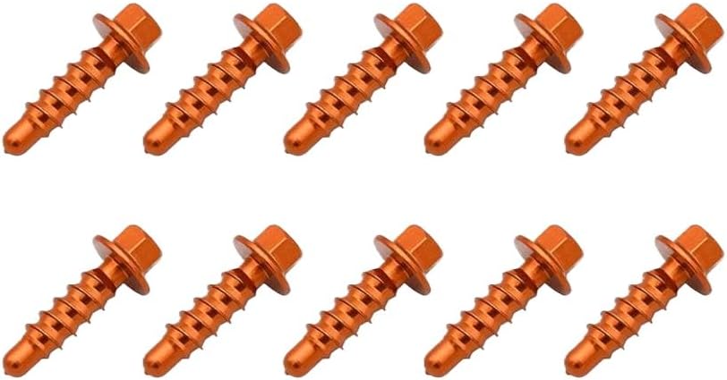 10Pcs Aluminum Self Tapping Screw Bolts Compatible With SX SXF XC XCF EXC EXCF XCW Models Fits TE FE TC FC TX FX 2004-2024(Blue)