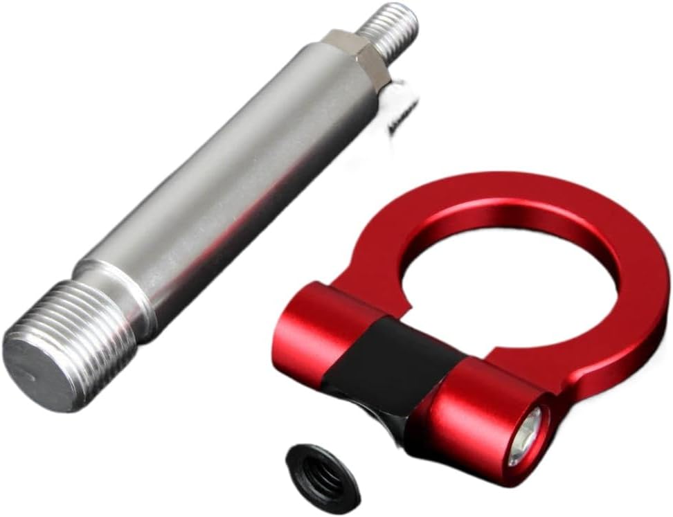 Universal Aluminum and Iron Screw-On Tow Hook for Front Bumper Compatible with Yaris (2000-2011) and xB (2004-2007)