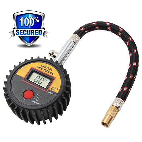 Seantter Digital Tire Pressure Gauge, Reliable And Accurate Air Pressure Gauge With Large Lcd Display And Braided Hose（ There Are Only 12 Products, And No Longer Sold After They Are Sold Out.） #TOP14