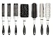 Scalpmaster Ceramic Brush Set In Carrying Case, 7 Pieces
