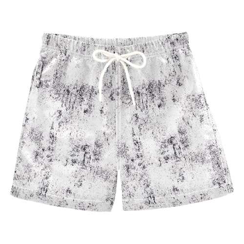 Boys Swim Trunks, Swim Trunks for Toddler Boys 2t, Rough Black White Grunge Texture