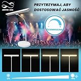 Infitronic IN18LEDKLW – 18 diod LED, lampa fortepianowa, lampa stołowa, ciepłe białe światło, możliwość ściemniania, gniazdo ładowania USB typu A (wariant biały)