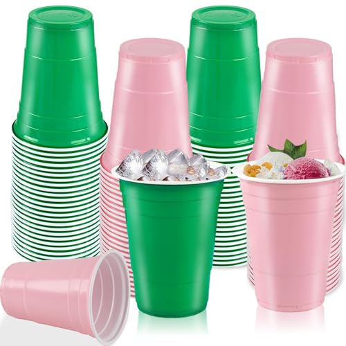 Witch Theme Pink and Green Party Decorations Cups for Birthday Favor Supply