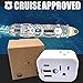 Cruise Approved Power Strip Non Surge Protector for Cruise Ship Multi Plug, 6 Outlets, 2 USB-A, 1 USB-C, & 3 AC Outlet for Carnival, Celebrity, Princess, Norwegian & Major Lines in 2026 & 2027