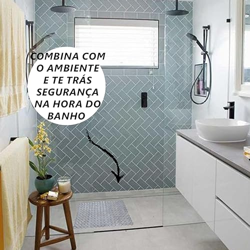 Tapete Super Aderente Antiderrapante 42x30 Para Banheiro 25677 Arqplast
