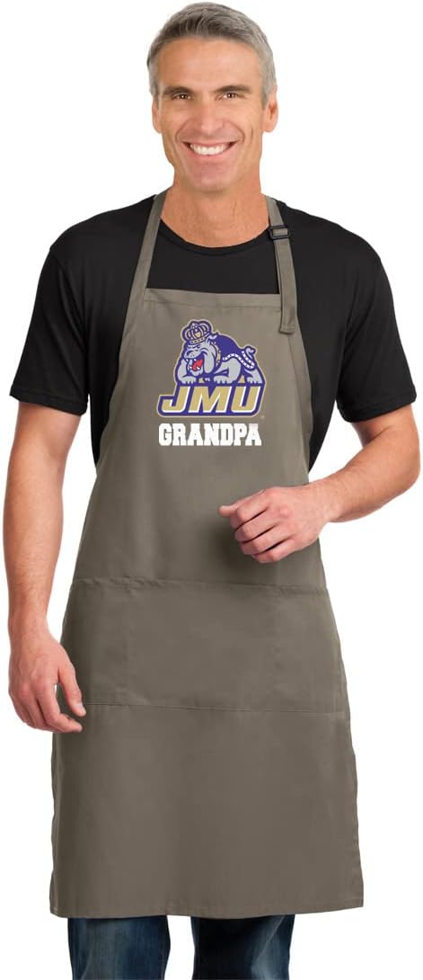 Broad Bay JMU Grandpa Apron LARGE Mens Womens James Madison University Grandpa Logo Gift Idea