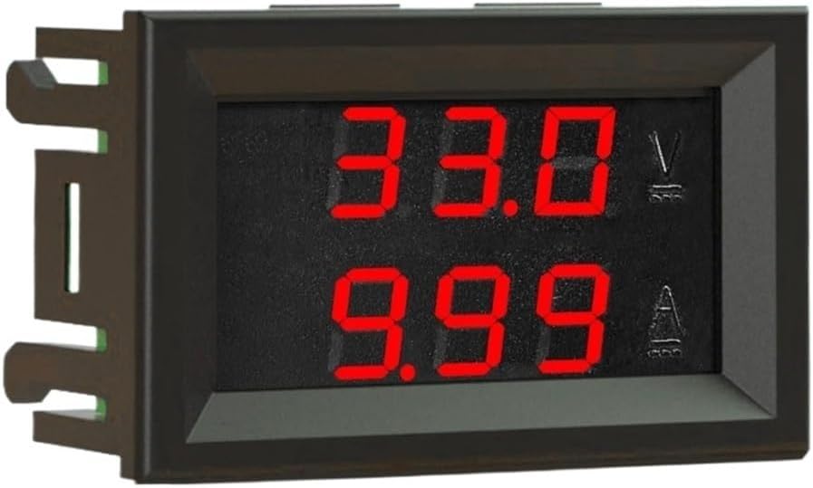 Voltage Current Meter 0.28 Digital Ammeter Voltmeter DC 0.00-33.0V/10A(Red Green)