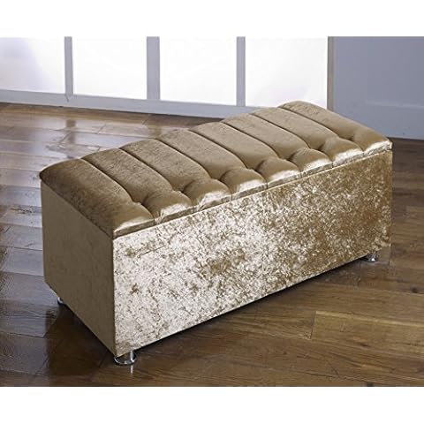 Chicago Crushed Velvet Ottoman Storage Box Cover