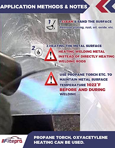 100-Pack Aluminum Welding Rods, Flux Core Welding Wire Solution Welding 1022℉ Low Temperature Aluminum Brazing Rods,No Flux Required, 1/16" X 10In #TOP2