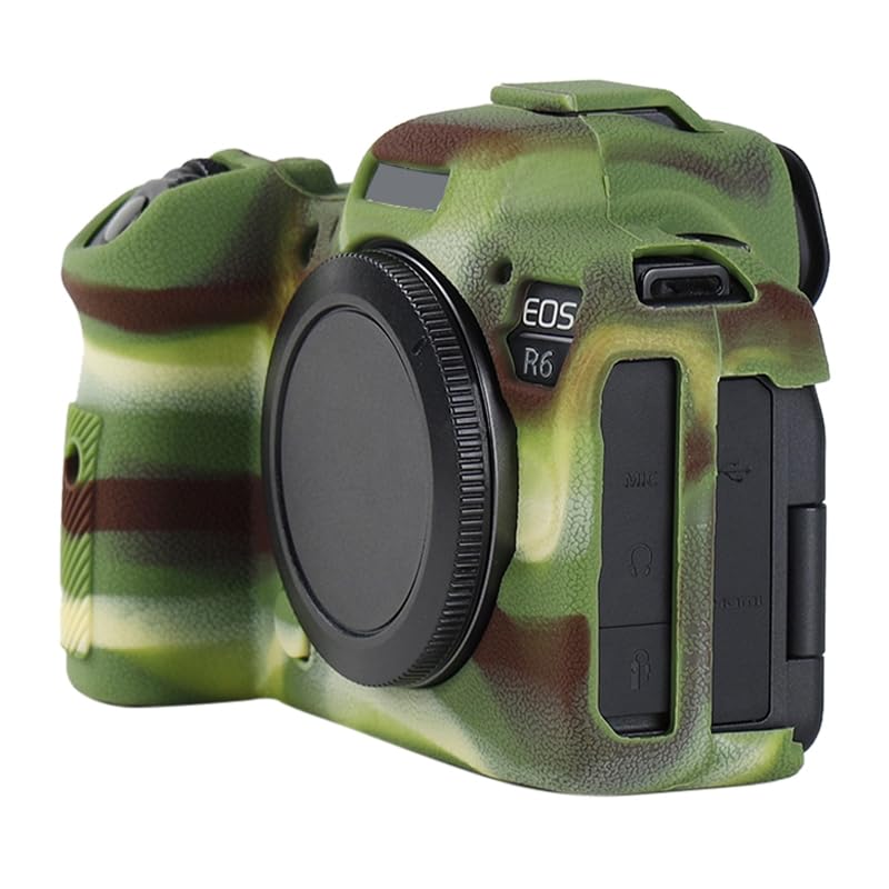 Havilah for Canon EOS R6 Mark II Litchi Texture Soft Silicone Protective Camera Case(Camouflage)