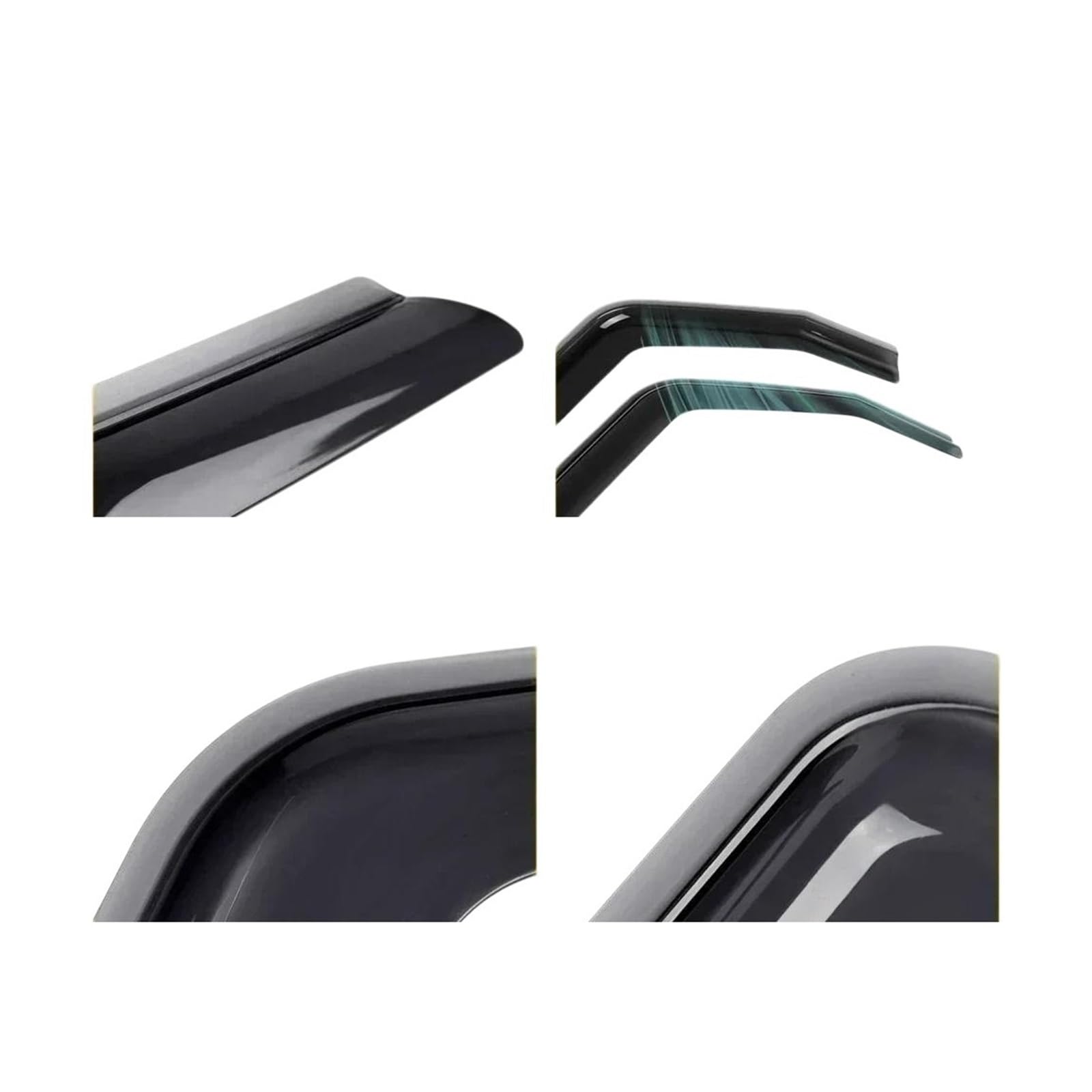 4 pezzi deflettori for finestrini laterali protezioni for la pioggia visiera parasole scudo for ripari ABS Compatibile per Jeep Wrangler JL 2018-2025