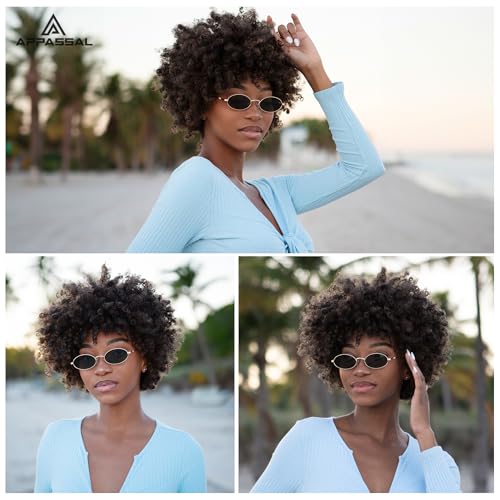 Retro Oval Cat Eye Sunglasses for Women Y2k Trendy Narrow 90s Sunnies Designer Sun Glasses AP3721