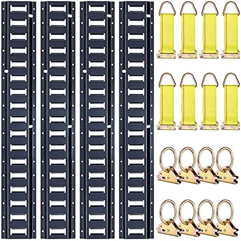 Trekassy 8 Ft E Track Rail Kit 4-Pack with 16 Accessories view 8