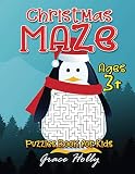 Christmas Maze Puzzles for Kids: Large Print 32 Colour Mazes Puzzle Christmas, Fun Activity Book | Great XMAS Gift for Childrens Developing Problem Solving and Critical Thinking Skills!