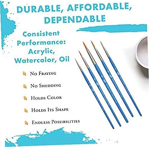 Princeton Select Artiste, Series 3750, Paint Brush for Acrylic, Watercolor and Oil, Set of 5 .3 Pack