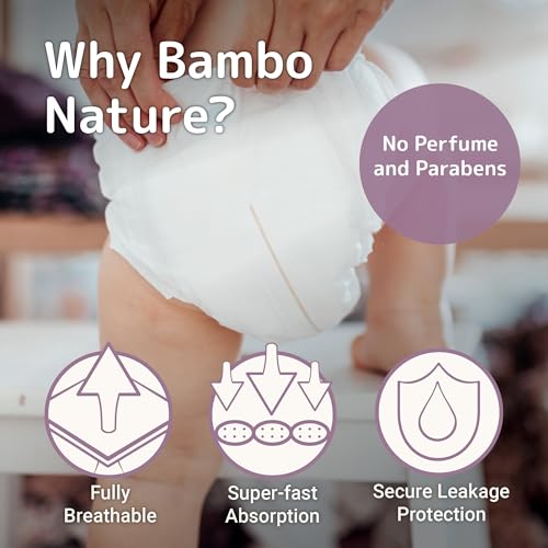 Image of Bambo Nature Premium Eco-Friendly Baby Diapers, Size 5 (27-40 Lbs), 150 Count (6 Packs of 25)