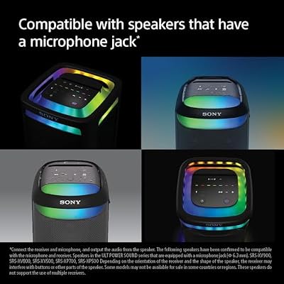 Sony ULT MIC Wireless Microphone for Karaoke with 20 Hour Battery, Includes Two Wireless Mics and Receiver (UOULTMIC1)