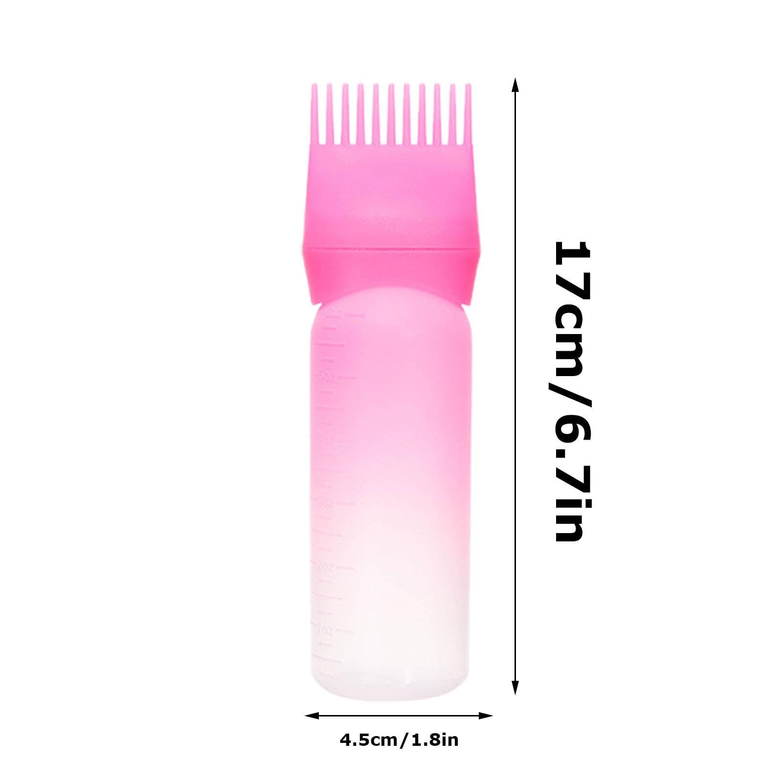 3x Haaröl-Applikator-Flaschen Mit Kamm – Mit Messskala, Für Haarfarbe, Öl & Shampoo, 5x22,5 Cm, PE/PP Material