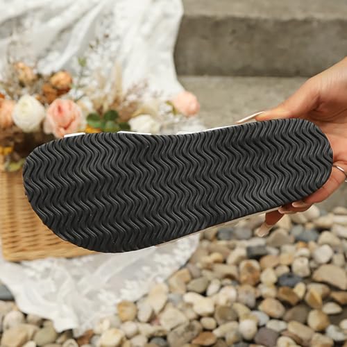 Image of Sandals Women Wide Width, Cork Footbed Arch Support Summer Beach Slide Sandals, Adjustable Strap for Wide Feet