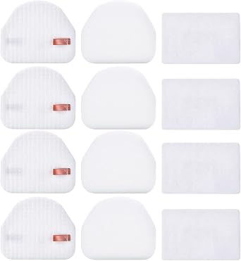 Leadaybetter Filter Replacement for Shark Navigator NV100 NV100 26 NV105 26 NV106 UV300 NV450 NV480 NV482 Light Upright Vacuum Cleaner, 4 Pack Foam & Felt Filters, Compare to Part # XFF450 & XFL100
