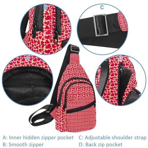 Bolsa de pecho para mujer Palmetto impermeable con estampado para senderismo y rutas 4