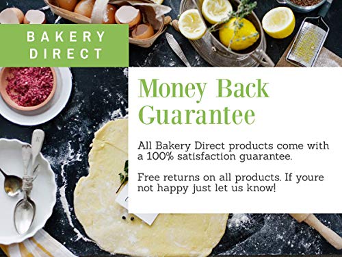 Bakery-Direct - Bandeja de aluminio con tapa de PLA para hornear, desechable, resistente, con tapas de PLA a presión