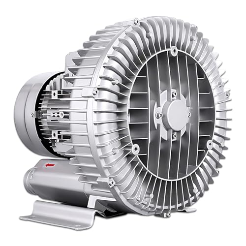 CIELOBLOEN Souffleur à Canal Latéral Et Pompe à Air électrique - Souffleur Régénératif pour Aérateurs De Fosses Septiques, Oxygénation Hydroponique, Fonctionnement Silencieux,180W/220V