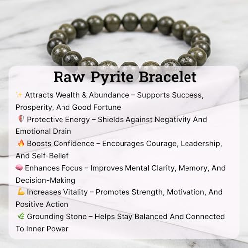 Image of Stone Bracelet for Men & Women | Natural Crystal for Wealth | Protection | Confidence & Success | Adjustable Healing Bracelet for Meditation | Reiki & Spiritual Energy