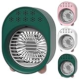 [Ventilador de aire acondicionado de viento de 3 velocidades] El ventilador del enfriador de aire adopta un ventilador con 3 modos de aire (bajo/medio/alto). Diseño de dirección de aire ajustable. El enfriador de aire tiene una luz nocturna de colores suaves incorporada, hace que su habitación sea más hermosa y romántica y crea un ambiente ideal para dormir.