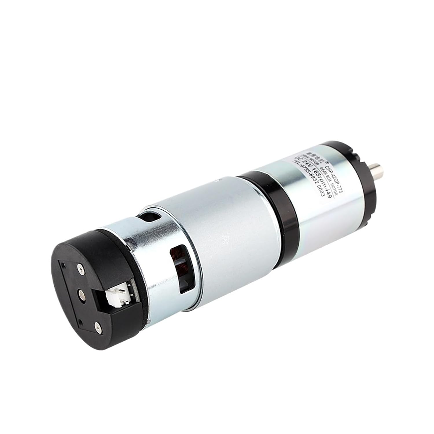 42GP-775 24V 775 High DC Gear Motor with 42mm Planetary Gear Box Encoder Motor for Fan Hair Dryer Motor Treadmill Motor(DC24V I336 24RPM_Motor and Bracket)