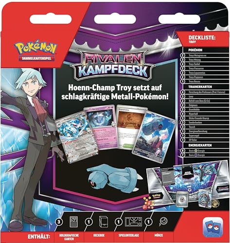 Pokémon-Sammelkartenspiel: Rivalen-Kampfdeck – Troy (1 sofort spielbares Deck mit 60 Karten)
