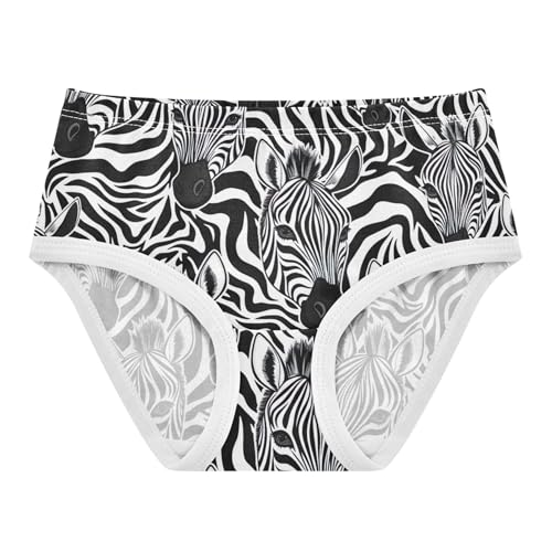 Cotton Girls Underwear Toddler Black White Zebra Stripe Cute Panties Girl Flower Underpants Briefs 2t