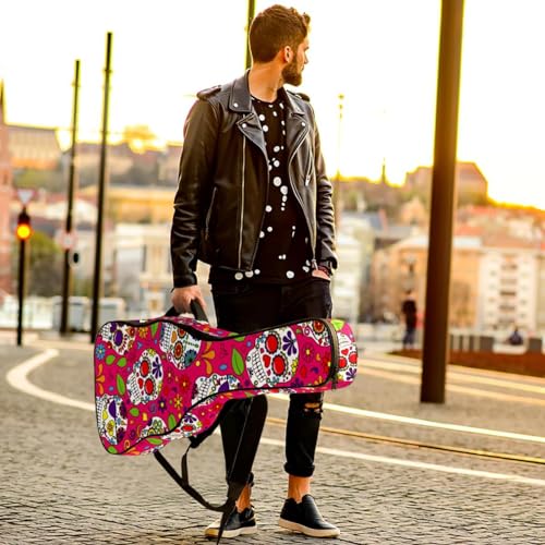 Housse de guitare en tissu Oxford épais rembourré avec boucle de suspension et sangle de cou Motif roses arc-en-ciel sur fond noir 101,6 cm, Multicolore., 42.9×16.9×4.7 in, Sac de transport tendance - Les Beatles, Paul McCartney, John Lennon, RIngo Starr, George Harrison Housse de guitare en tissu Oxford épais rembourré avec boucle de suspension et sangle de cou Motif roses arc-en-ciel sur fond noir 101,6 cm, Multicolore., 42.9x16.9x4.7 in, Sac de transport tendance – Image 7