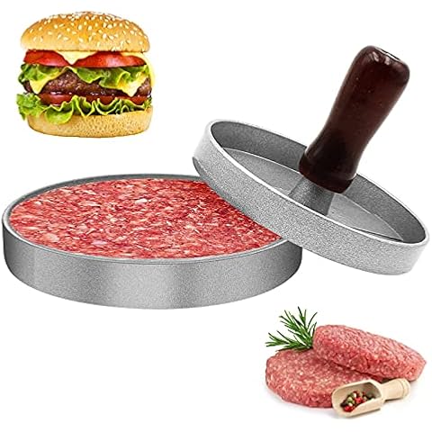 Burger Press, Non Stick Hamburger Press, Aluminum Burger Patty Maker, BBQ Kitchen Meat Press Ideal for Burgers, Patties, Meatballs, Grilling Cover