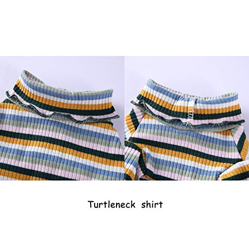 Dog Costumes For Indoor Outdoor Turtleneck Rainbow Jumpsuit Shirt Color Stripes Spring Summer Puppy Soft Clothes #TOP3