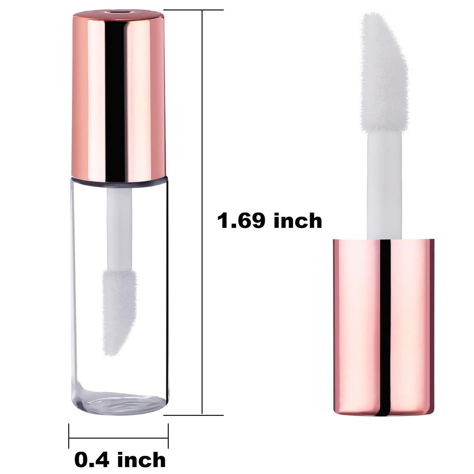 Contenitori vuoti per balsamo per labbra, 30/50/100 pezzi, tubetti vuoti per balsamo per labbra, contenitori trasparenti lucidi con tappo, campioni cosmetici, per la realizzazione di rossetti