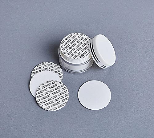 100Pcs Small Mini Pressure Sensitive Foam Seal Tamper Resistant Seals for Cosmetic Bottles Cases Jars Cap Liners Tamper Seal Cap Liner (Diameter 3.5cm/1.37inch)