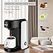 CHULUX Single Serve Coffee Maker, 1000 Watts Single Cup Stainless Steel Coffee Machine for Capsule and Ground Coffee with Graduated Water Tank, One Button Operation