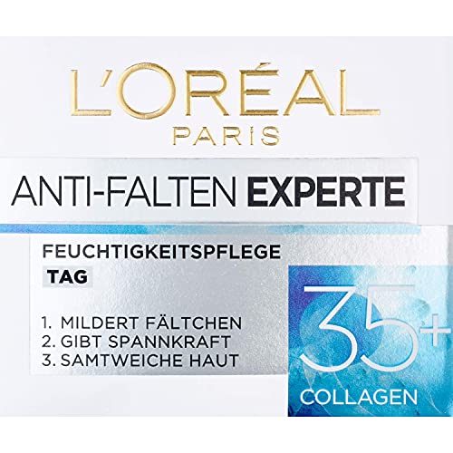 L'Oréal Paris Feuchtigkeitspflege für das Gesicht, Pflegende Anti-Aging Creme mit Kollagen Biosphären, Mildert Fältchen… - Image 3