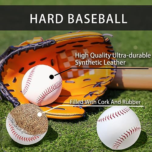 image for KIKitchen Unmarked Adult Baseballs, Practice Baseball Standard Size 9 