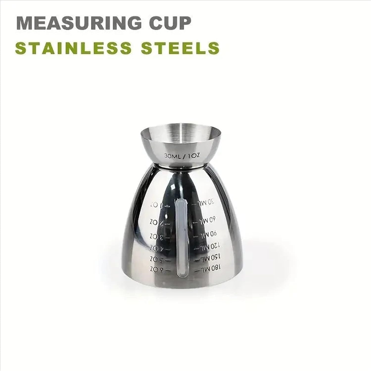 Bar Cocktail Jigger Measured Double 1-6 Oz Measuring Jiggers, Stainless Steel Tools Cup Shaker 304(2PC)