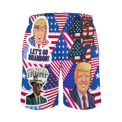 Men's Sports Beach Pants Trump Swim Trunks Cool Walk Short Soft Quick Dry Beach Shorts 5