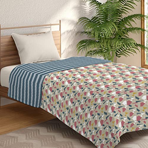 Image of Trident Reversible Single Dohar, Microfiber, Dohar Single Bed, Single Size Blanket, Super Soft Quilt, Comfort Living Dohar Collection 90 GSM, Single -Cluster
