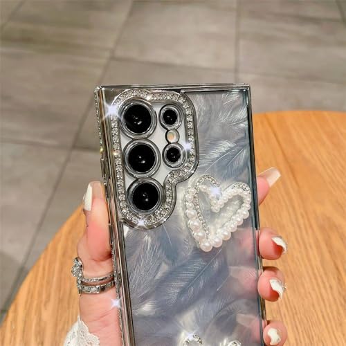 Coque antichoc Samsung S23 Plus en silicone robuste ornée de strass rose - 3