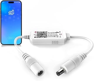 Arote Contr&ocirc;leur WiFi LED contr&ocirc;l&eacute; par application pour bandes LED Blanc froid et chaud T&eacute;l&eacute;commande avec syst&egrave;me Android et iOS pour tous les rubans LED 3528 5050 2835