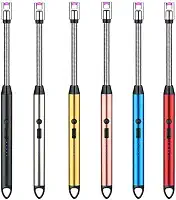 Acendedor Isqueiro Elétrico USB Recarregável Flexível (360°) Sem Gás, Isqueiro Plasma Portátil à Prova de Vento Para Fogão, Velas, Churrasco e Camping (CORES SORTIDAS)