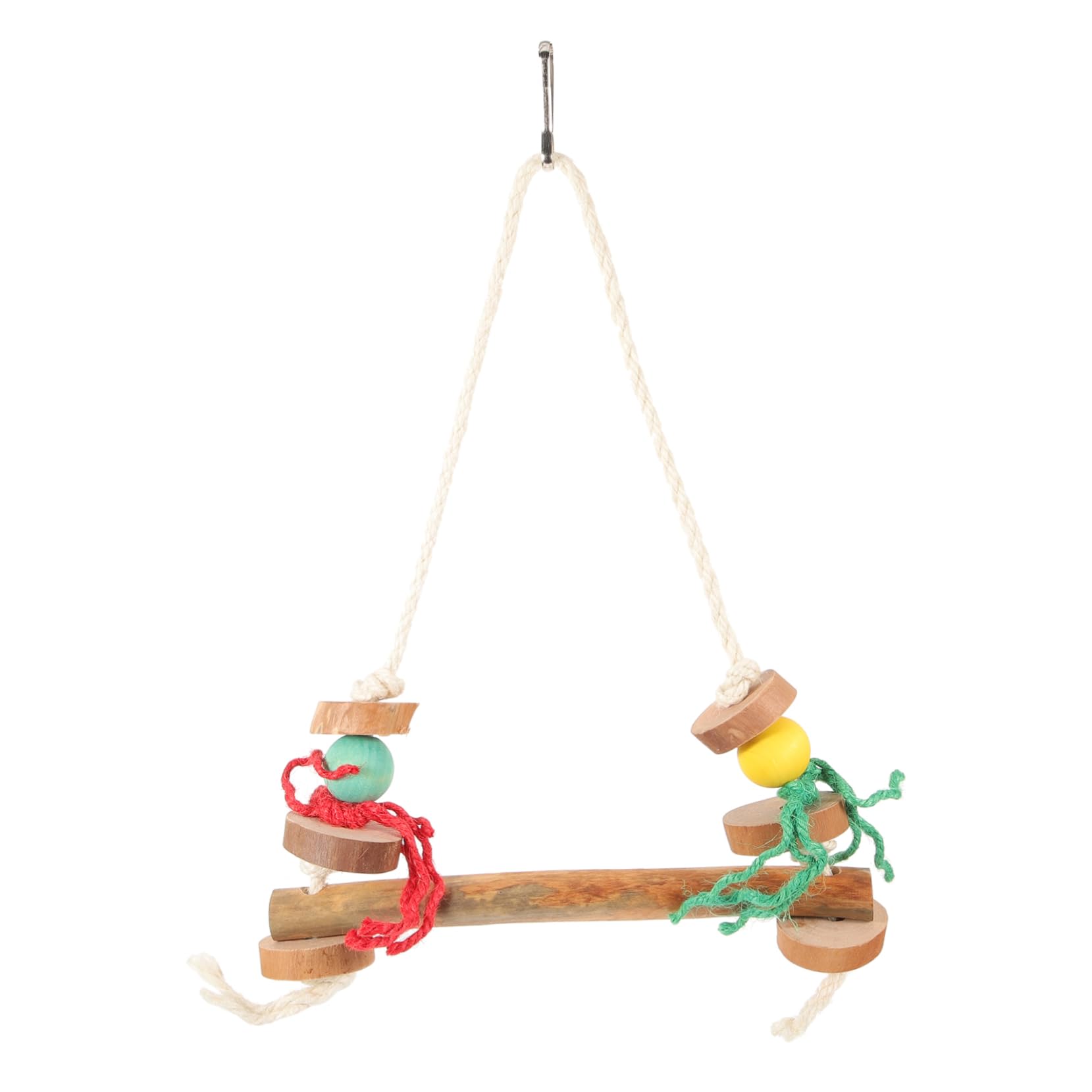 HOLIDYOYO Unique Bird Swing for Parrots Parakeets Durable Hanging Perch for Bird Cage for Playtime Training Engaging Enrichment for Birds Encourages Pecking